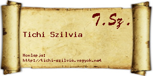 Tichi Szilvia névjegykártya